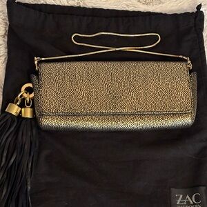 Zac Posen Metallic Gold Wristlet